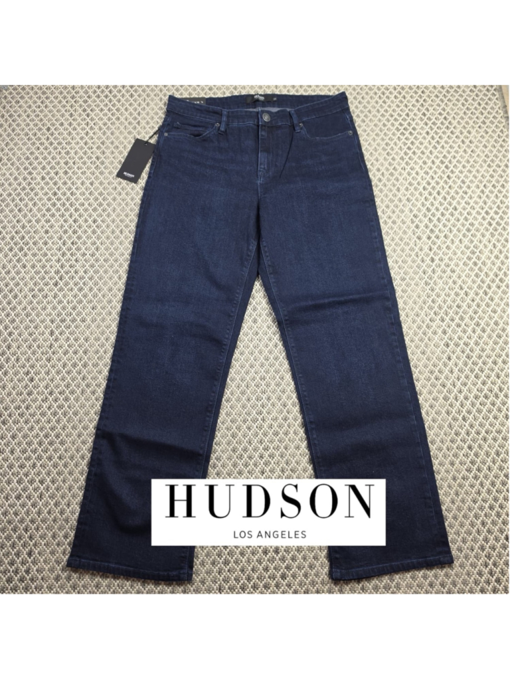 Hudson Womens 12 Blue Dark Wash Stretch Denim Jeans Straight Leg NWT